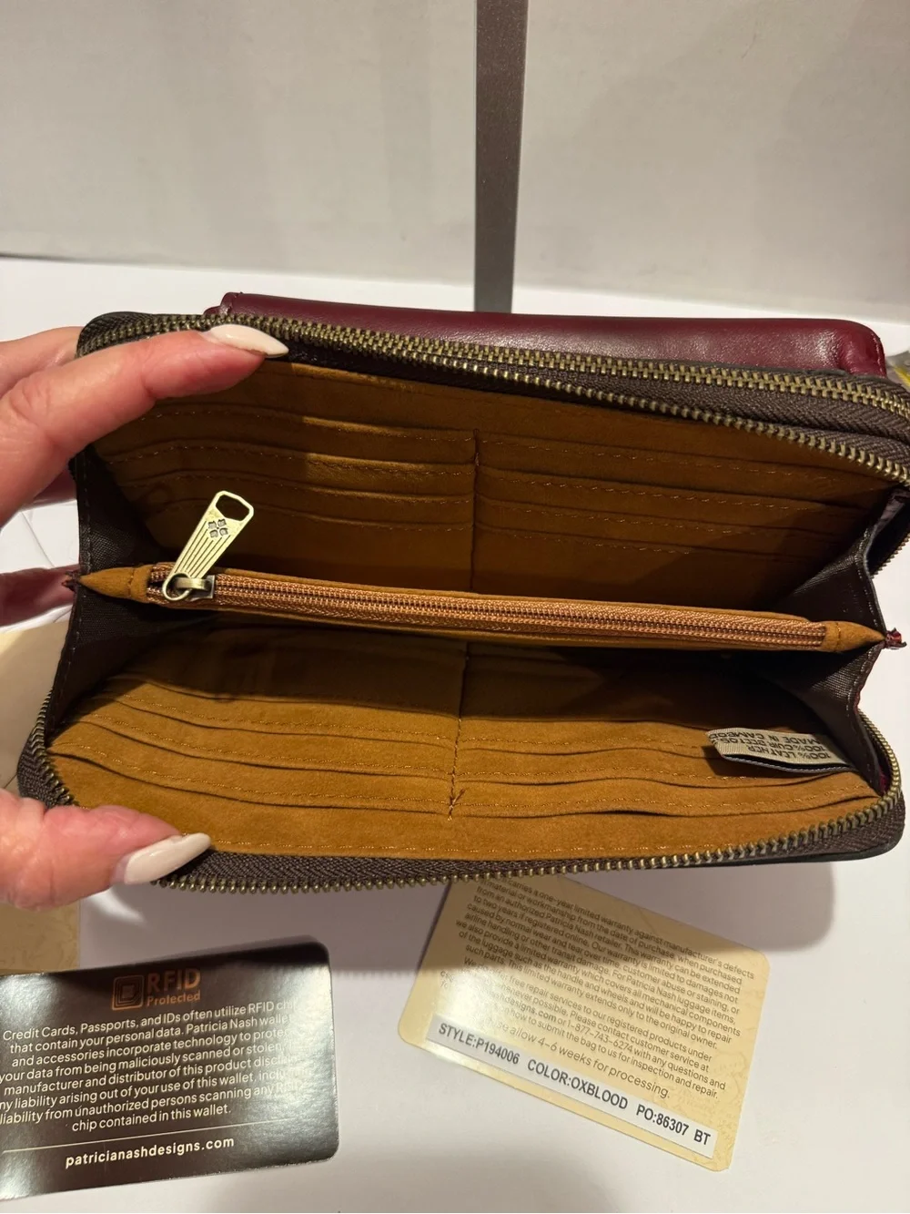 NWT Patricia Nash Amalia Phone, Wristlet and Crossbody with Charm RFID